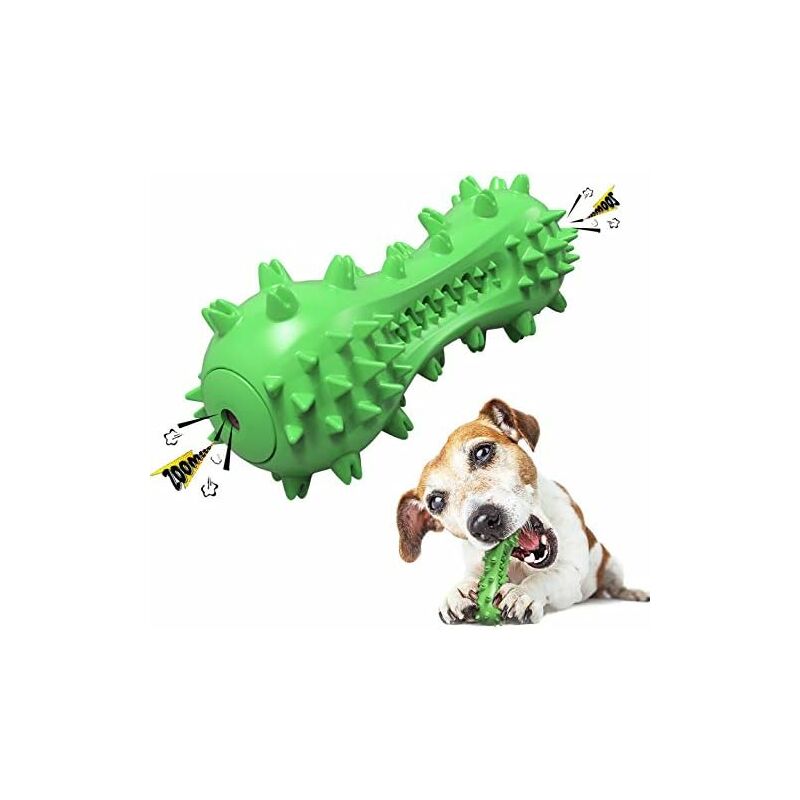 

Juguete para perros nettoyable, cepillo de dientes para perros, juguete masticable de goma maciza para perros pequeños y medianos, verde
