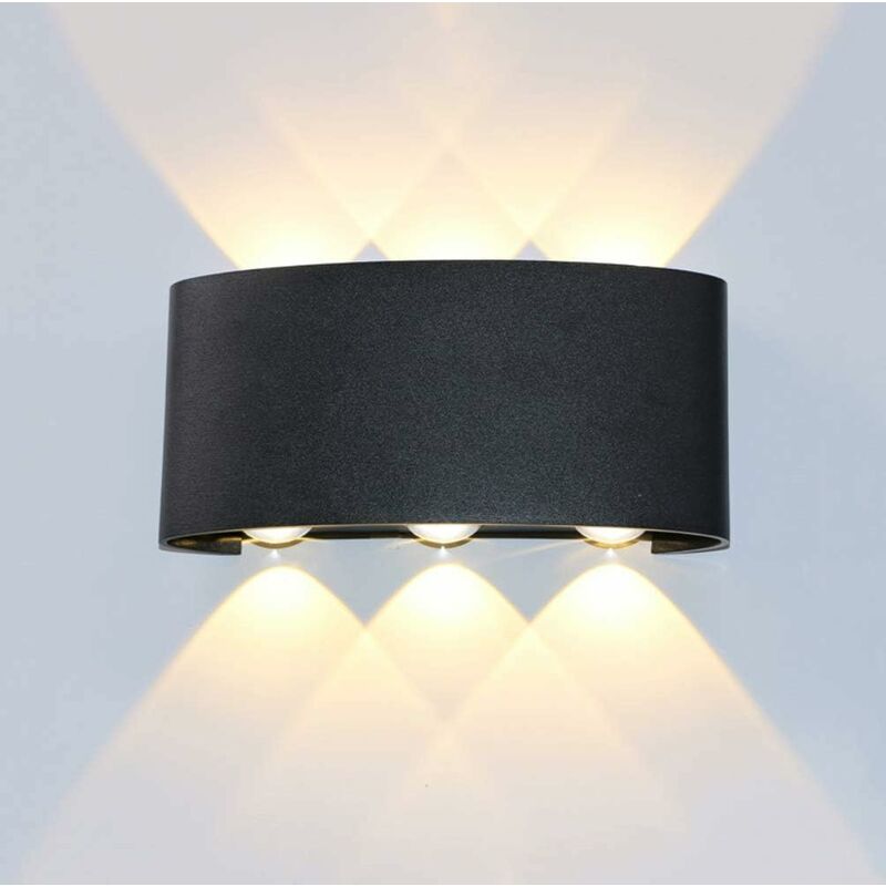 

Lámpara de pared LED 6W Lámpara de pared de aluminio para interiores y exteriores Luces impermeables Luz hacia abajo para dormitorio Sala de estar