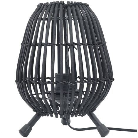 LITZEE Lampe sur pied de table Saule Noir 60 W 20x27 cm E 27