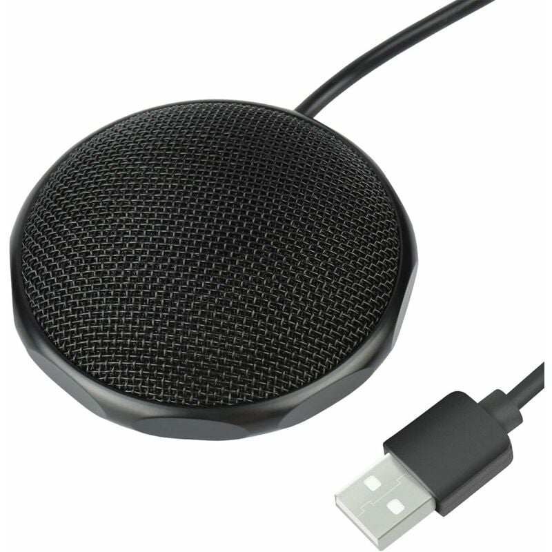 

LarmTek Micrófono de computadora USB, condensador Omnidireccional Plug and Play, micrófono de transmisión para PC, compatible con Windows y Mac para