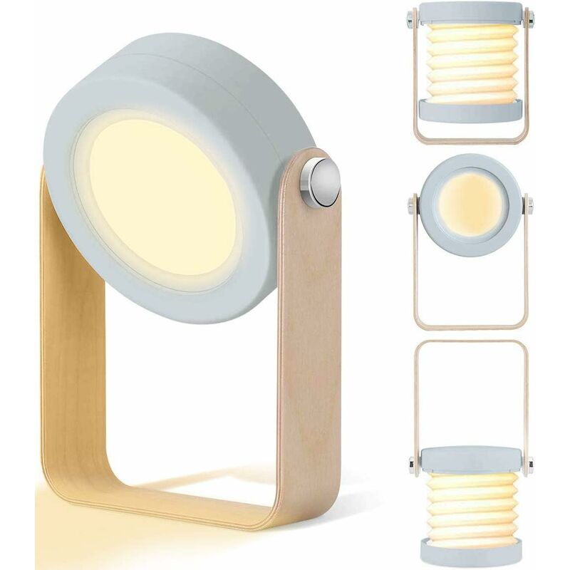 

LED Linterna, luz nocturna plegable con control táctil, regulable, luz cálida con 3 niveles de brillo