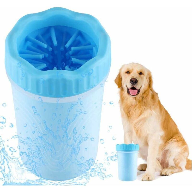 

Limpiador portátil para patas de perro, cepillo de limpieza portátil para mascotas, masajeador de limpieza de pies para perros / gatos, silicona