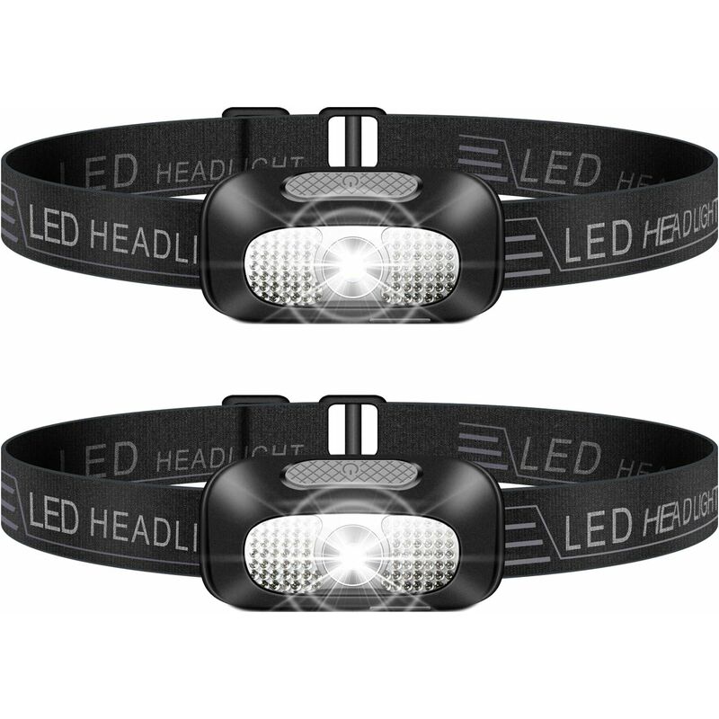 

Linterna frontal LED, 2 piezas, liviana, recargable por USB, antorchas, potentes antorchas impermeables para acampar, escalar, cazar, pescar