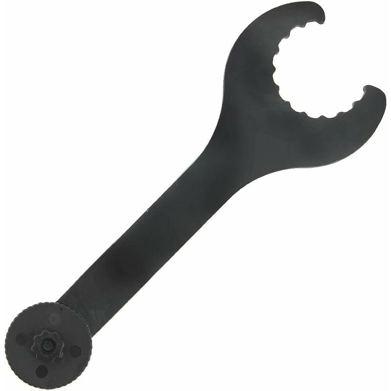 

Llave de manivela de bicicleta de acero al carbono, llave de soporte inferior para kit de reparación de MTB Shimano Hollowtech de 22 cm (negro)