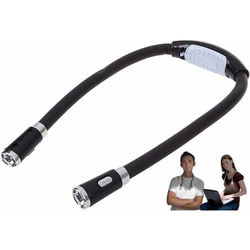 

Litzee - Lámpara de lectura LED Luz de libro a cuello, 4 LED y 6 niveles de brillo, Brazo manos libres flexible Perfecto para leer en la cama [Clase