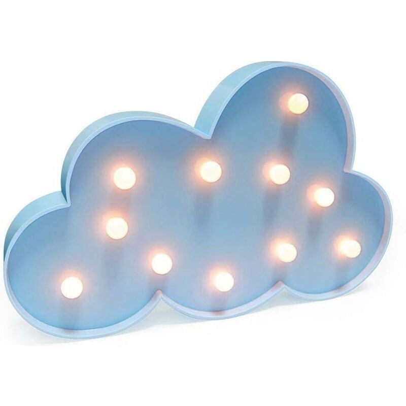 

Litzee - Lámpara de noche para niños Lámpara LED decorativa para dormitorio Fiesta de cumpleaños Navidad (Nube azul)
