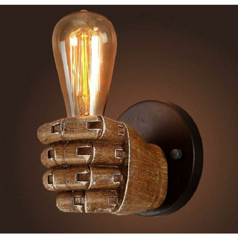 

Litzee - Lámpara de pared antigua Faust Iluminación Lámpara de pared industrial vintage E27 Base de bombilla Edison para pasillo Cocina Dormitorio