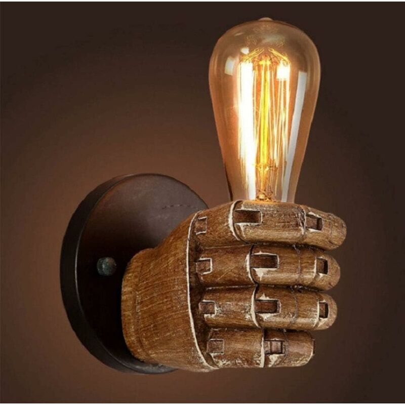 

Litzee - Lámpara de pared antigua Faust Iluminación Lámpara de pared industrial vintage E27 Base de bombilla Edison para pasillo Cocina Dormitorio