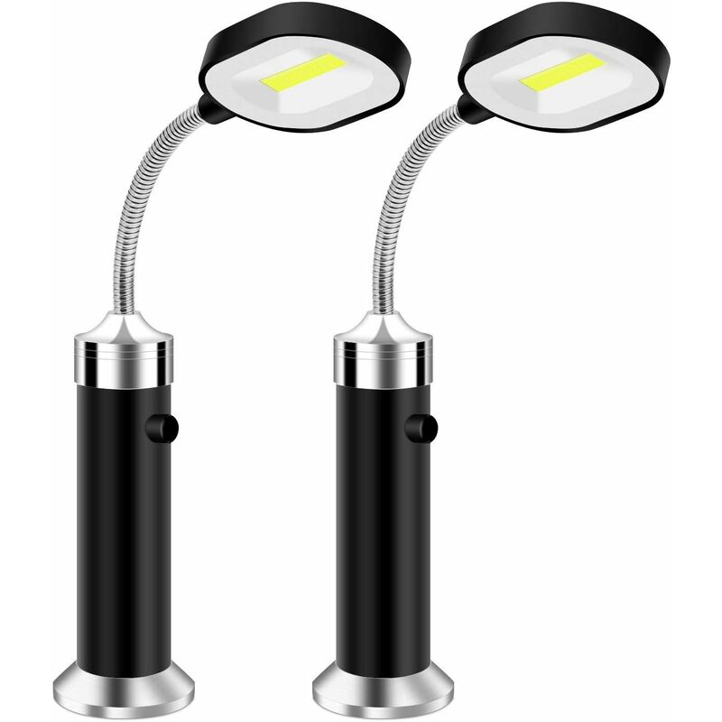 

Luz de parrilla, 2 piezas, luz LED para parrilla de barbacoa, luz de trabajo súper brillante con base magnética, rotación de 360 ​​grados, cuello de