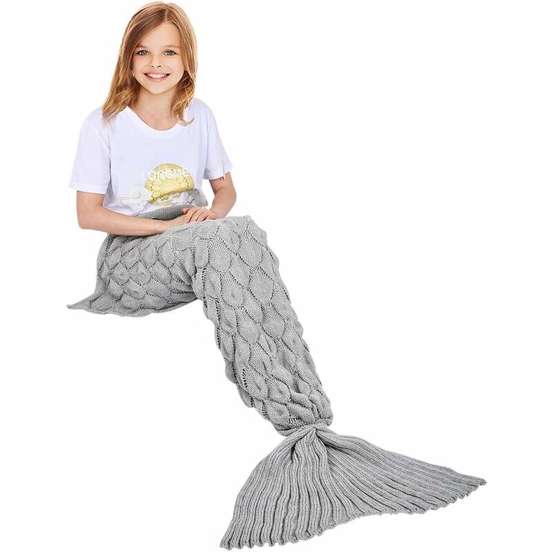 

Manta de cola de sirena para vestir, All Seasons, cálida manta para sofá cama, edredón, sala de estar, saco de dormir para niños, escamas de pescado,