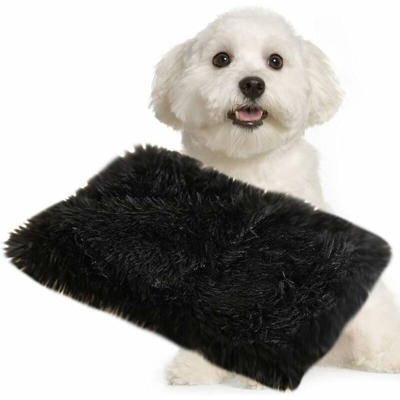 

Manta de forro polar suave lavable para perros y gatos (L, negro)