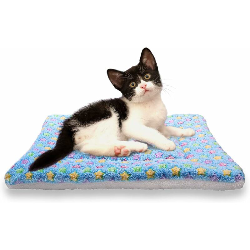 

Mantas suaves para dormir para perros y gatos, tamaño 4, 4 colores, azul más grueso, mediano