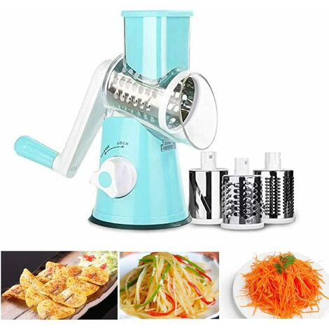 1pc Manual Rotary Cheese Grater With Handle Round Tabletop Drum