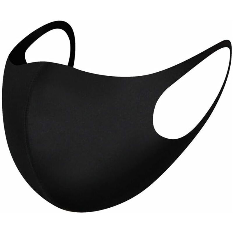 

Mascarillas bucales unisex reutilizables de algodón, antipolvo y contaminación, paquete de 3 para ciclismo, camping, viajes, negro, 3 piezas