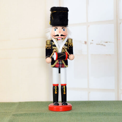 LITZEE Other Weihnachtsdekoration Riesiger Weihnachtsnussknacker, handgefertigter Nussknacker-Soldat aus Holz, Weihnachtsnussknacker-Soldat, riesiger Weihnachtsnussknacker für Weihnachtsdekoration, He