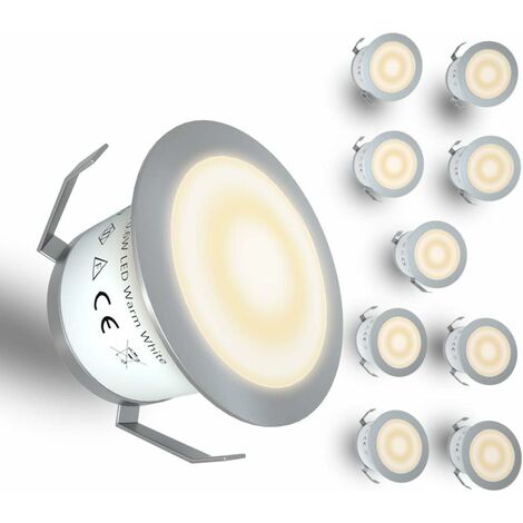 Recessed LED Deck Light Kits with Protecting Shell f32mm,SMY In Ground  Outdoor LED Landscape Lighting IP67 Waterproof,12V Low Voltage for  Garden,Yard Steps,Stair,Patio,Floor,Kitchen Decoration 