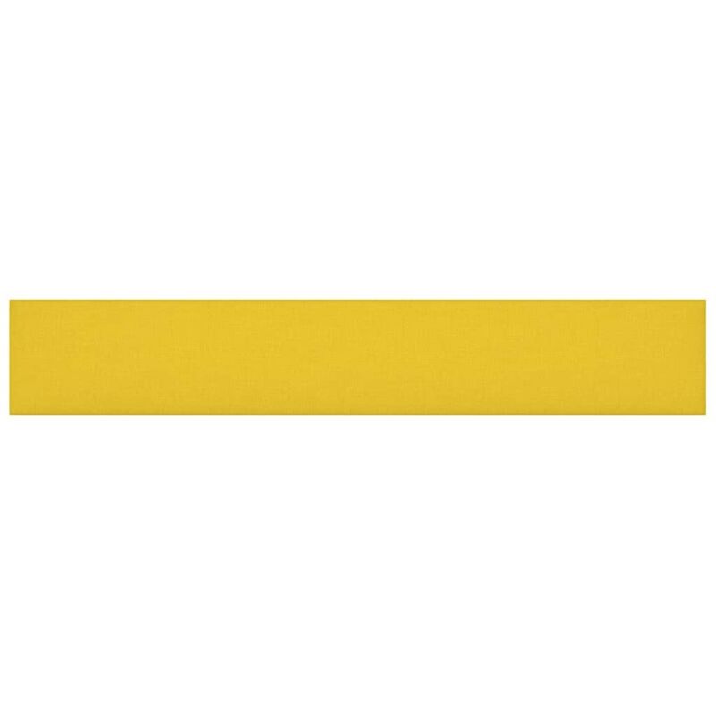 Jinlefu - Panneaux muraux 12 pcs Jaune clair 90x15 cm Tissu 1,62 m² vidaXL