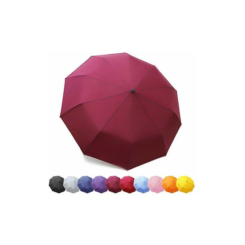 LITZEE Parapluie, parapluie de poche compact avec ouverture / fermeture automatique - résistant aux tempêtes jusqu'à 140 km / h, parapluie pour