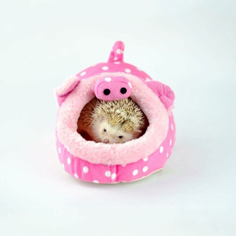 

Perrera de felpa suave con almohadilla extraíble, para hámsters / rizos / conejillos de indias / gatitos, Pig Fenfen S