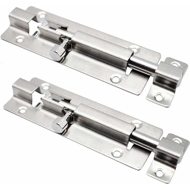 

Pestillo de puerta de 2 piezas, cerradura deslizante de 4 pulgadas, cerrojo de barril, pestillos de seguridad de acero inoxidable para puerta de baño