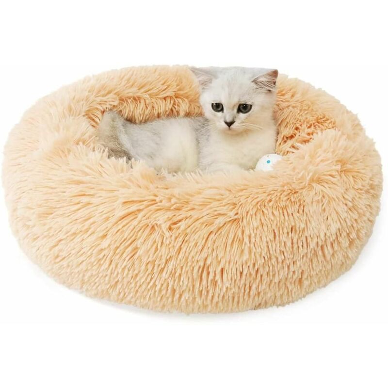 

Pet Bed Almohada de felpa redonda, suave y antideslizante para gatitos