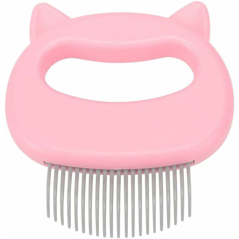 

Pet Pet Cat Dog Shell Peine, Cepillo de limpieza para la depilación y la depilación para perros pequeños medianos y gatos (Rosa)