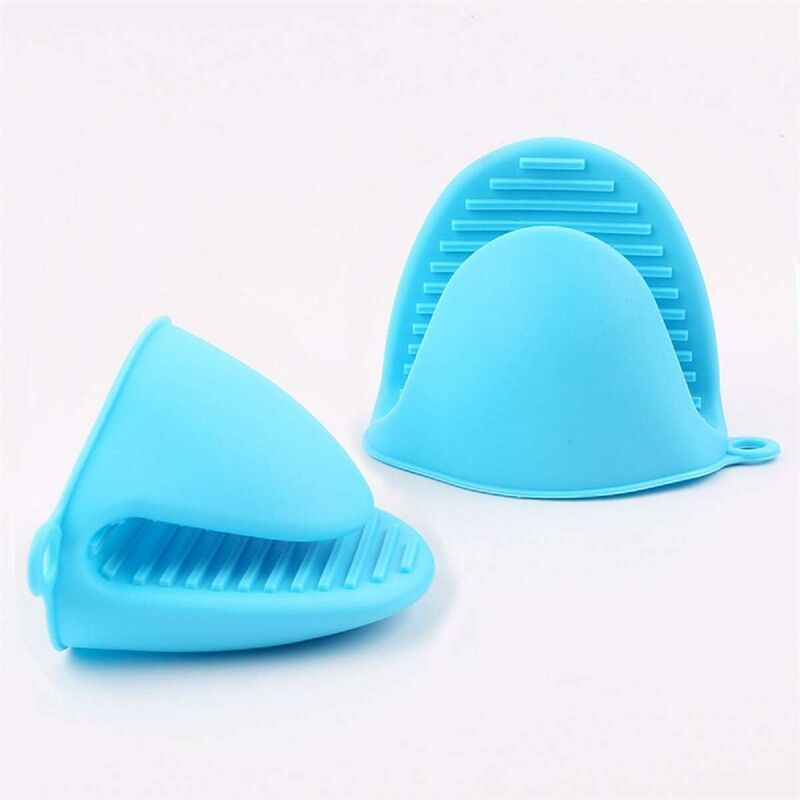 

Placas de soporte de silicona para ollas Mini Mitt Empuñaduras para hornear Solución de cocina resistente al calor Paquete de 2 Azul