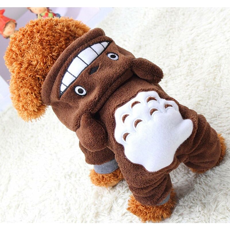 

Pooch Dog Ropa para mascotas Sudadera Camisa cálida Abrigo de otoño Abrigo de otoño para perros Ropa de moda Mono, Marrón, XL