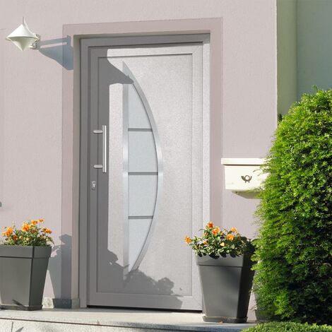 LITZEE Porte d'entrée Blanc 98x190 cm