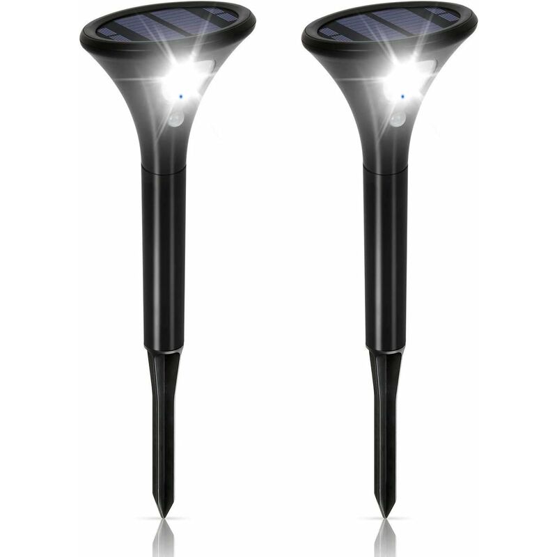 

Potente lámpara solar LED para exteriores con sensor de movimiento, paquete de 2, iluminación solar para exteriores, impermeable, IP65, luz solar