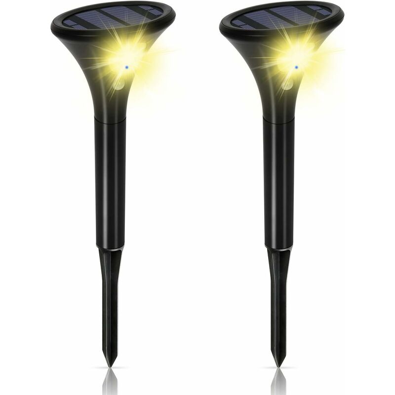 

Potente lámpara solar LED para exteriores con sensor de movimiento, paquete de 2, iluminación solar para exteriores, impermeable, IP65, luz solar