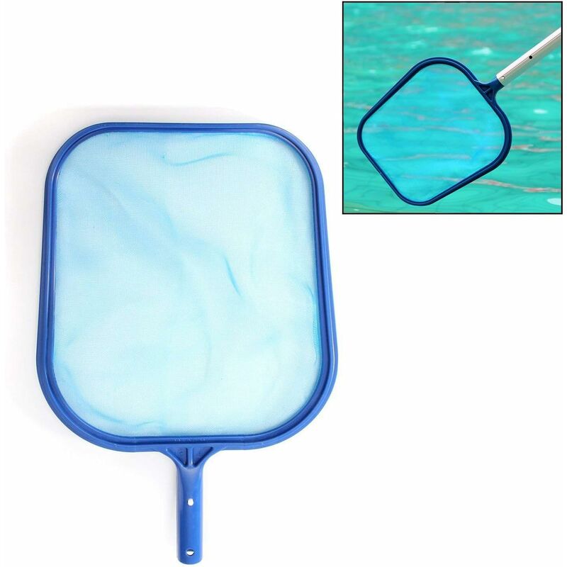 

profesional hoja de plástico rastrillo red de malla skimmer herramienta de limpieza para piscina estanque bañera de hidromasaje fuente pecera azul