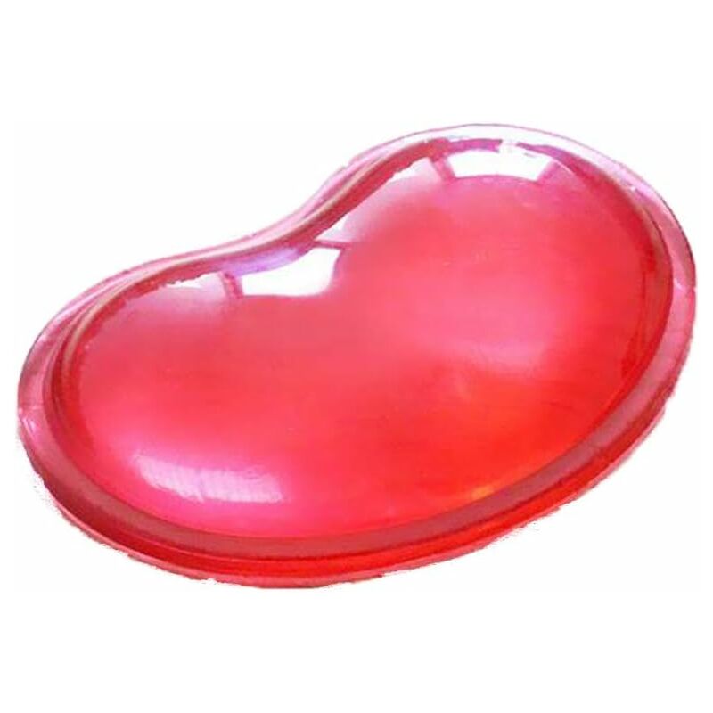 

Protector de muñeca de gel de silicona, reposamuñecas ergonómico en forma de corazón Almohada de mano translúcida eficazmente fatiga de muñeca (rojo)