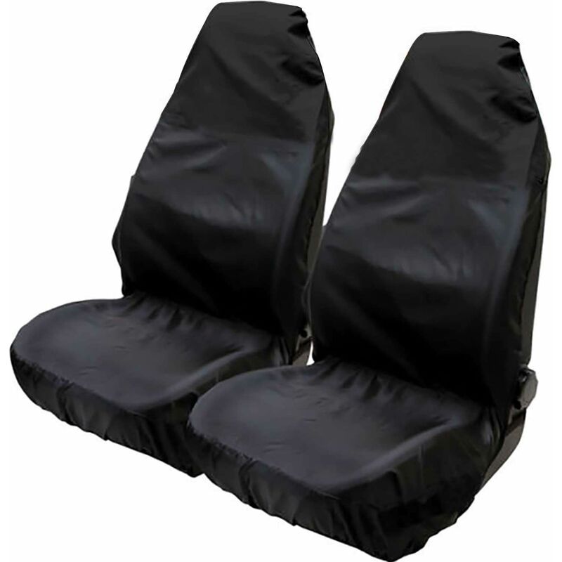

Protectores universales de nailon impermeables para asientos delanteros de coche 75 x 55 x 55 cm (juego de 2) negro