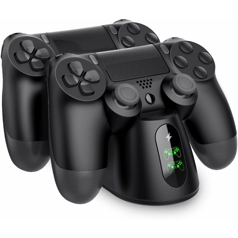 

PS4 Controller Charging Station, Charging Station 4 Soporte de cargador con pantalla LED y juego de accesorios de cable micro USB para Sony