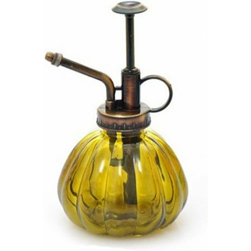 

Regadera pequeña vintage con herramientas de vidrio, botella de jardinería para plantas, flores bonsai (amarillo)