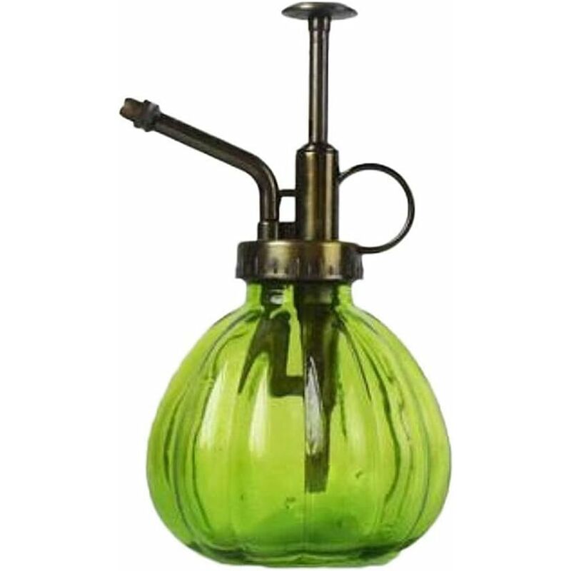 

Regadera pequeña vintage con herramientas de vidrio, botella de jardinería para plantas, flores bonsái (verde)