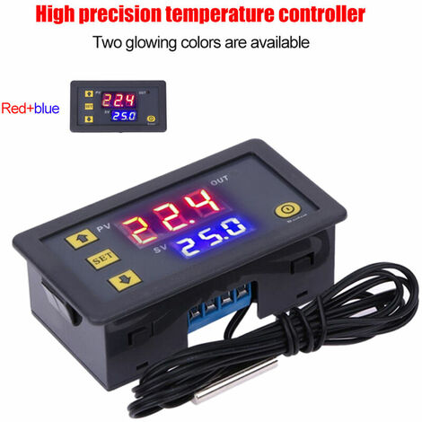LITZEE Régulateur de température, interrupteur de contrôle de température, micro-carte de contrôle de température, 12V Thermostat et programmateur de température
