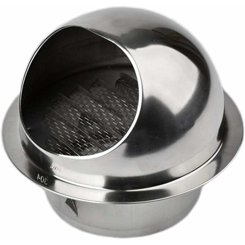 

Rejilla de ventilación redonda para ventilación, conducto de ventilación, rejilla de ventilación de acero inoxidable con malla para insectos, 100 mm