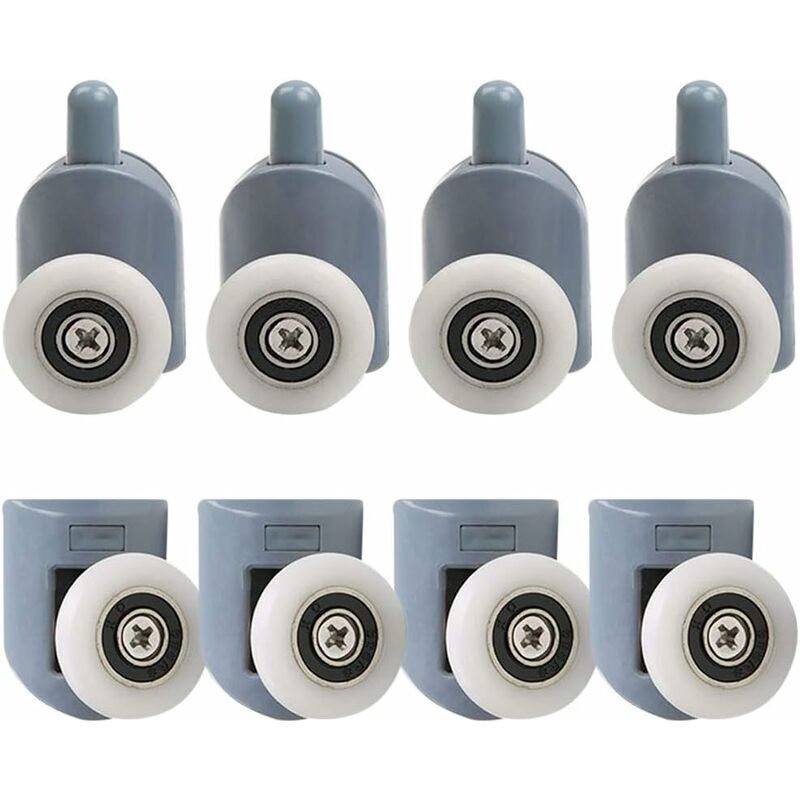

Rodillos para puerta de ducha de 23 mm, 8 rodillos para puerta de ducha, polea para puerta de ducha, rodillos deslizantes para puerta de baño para
