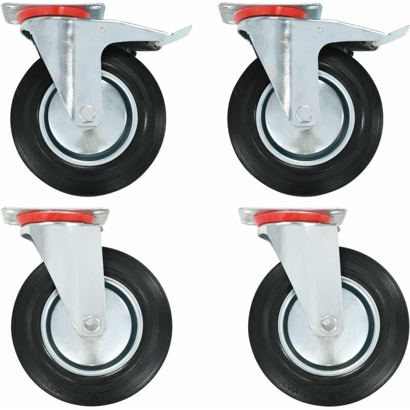 Litzee - fimei Roulettes pivotantes 4 pcs 200 mm