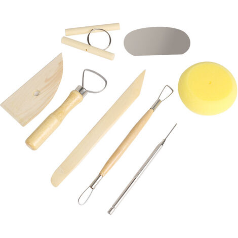 Clay Tools Pottery Sculpting Tools: 15pcs Air Dry Polymer Clay Carving Tools Set for Kids Adults - Stainless Steel Wooden Ceramic Clay Sculpting Kit