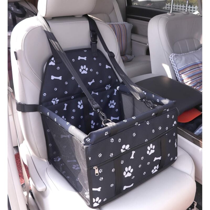 Litzee - Siège d'auto pour Animal de Compagnie pour Sac de Transport pour siège d'auto pour Chat et Chat pour Chien et Chat avec Laisse de sécurité