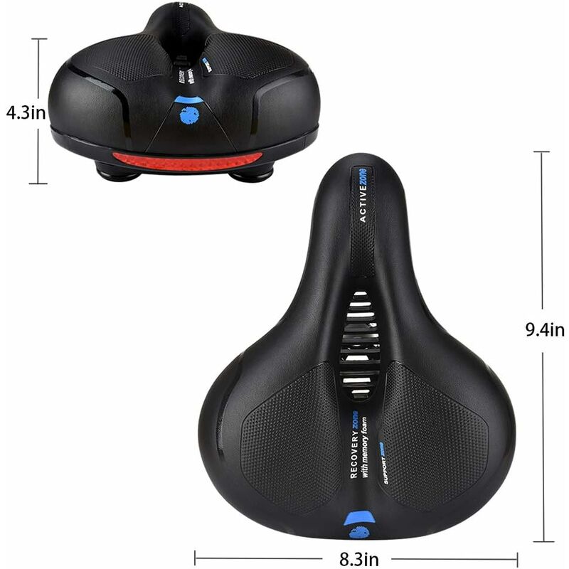 

Sillín de bicicleta MTB Asiento de bicicleta Sillín de bicicleta de ciudad Mujeres Hombres Cómodo cuero amortiguación Resorte de espuma impermeable