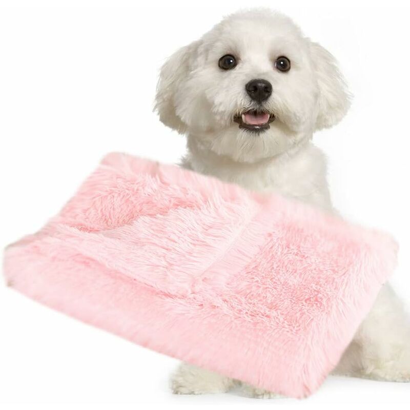 

Soft Dog Blanket Alfombra de forro polar lavable para perros gatos (M, rosa claro)