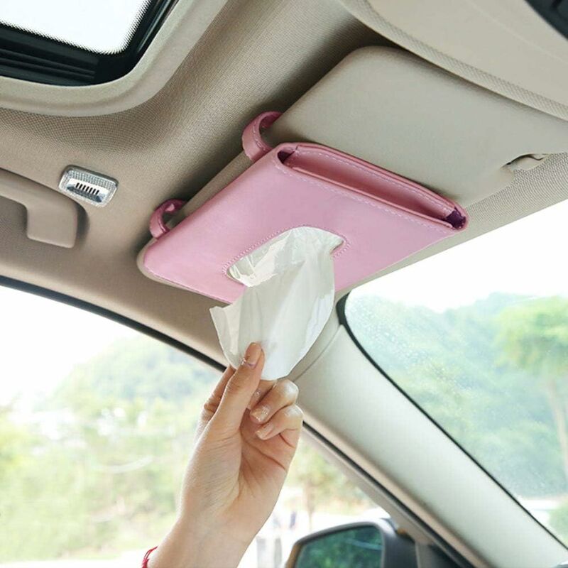 

Soporte para pañuelos para visera de coche, soporte para toalla para visera de asiento trasero, caja de pañuelos de calidad premium para coche,