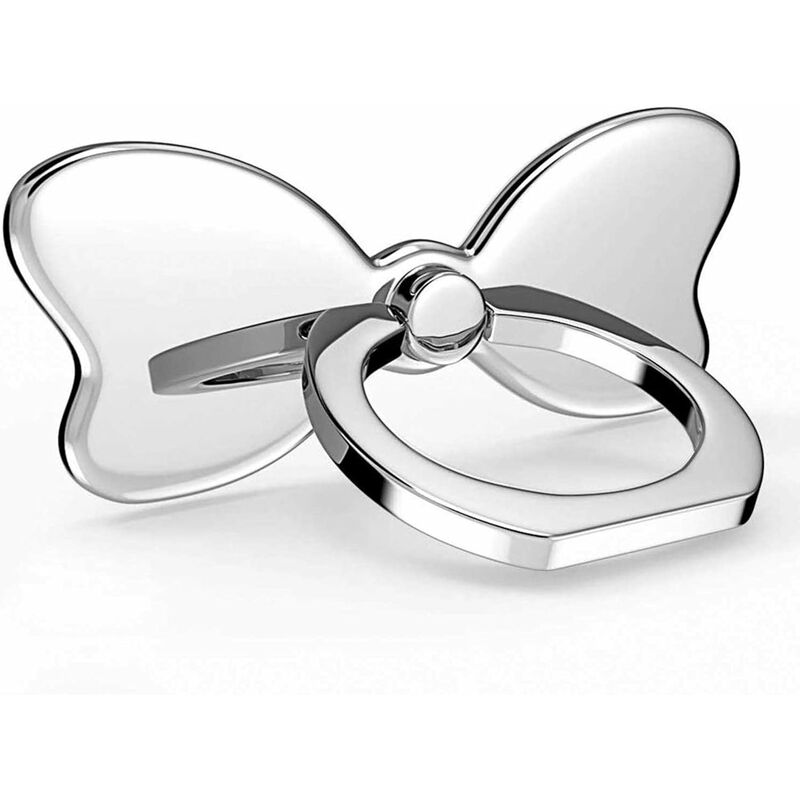 

Soporte para teléfono móvil con anillo de metal para teléfono móvil, 360 grados, blanco