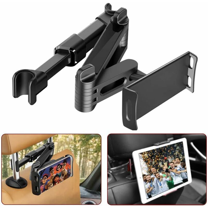 

Soporte universal ajustable para tableta de coche para iPad Air Mini 2 3 4, Pad 2018 Pro 9.7, 10.5, Fire Kids 7 10, Kindle, teléfono y tableta 4.4-11