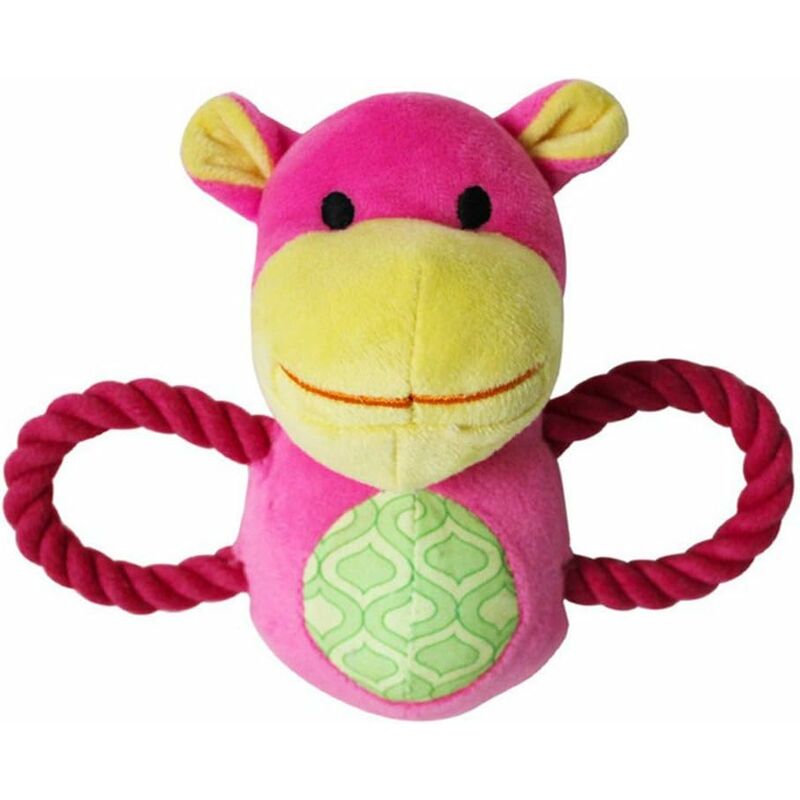 

Squeaky Squeaky Juguetes para perros con 2 asas, juguetes de peluche para perros, color rosa