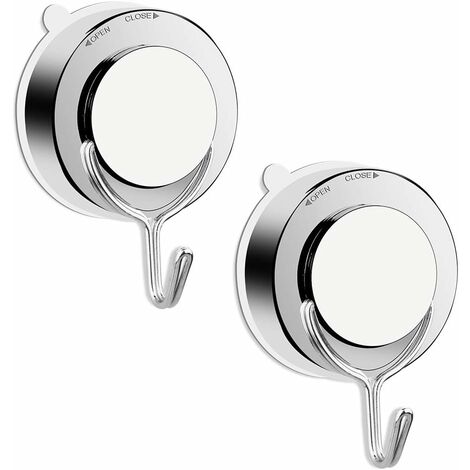  SOCONT Suction Cup Hooks for Shower, Heavy Duty Vacuum Shower  Hooks for Inside Shower, White-Plated Plished Super Suction for Kitchen  Bathroom Restroom, 2 Pack : Home & Kitchen